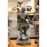 Large Spelter Figure of a Persian Warrior impressed mark to base ' Waagen '