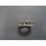 A silver and cz full eternity ring