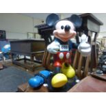 A vintage style mickey mouse telephone.