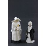 Two ceramic candle snuffers to include a Worcester nun