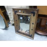 Art Deco Mirror plus Small Wooden Framed Mirror