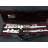 A cased Buffet Crampon Paris flute