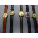 Five Vintage Gents Wristwatches including Tissot, Lucerne, Timex, Dittis and Dalchi