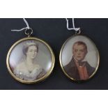 Two Gilt Framed Miniature Portraits