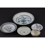 Collection of Tek Sing Shipwreck Chinese Blue and White Ceramics comprising Peony Pattern Plate,