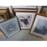 Eleven Framed Prints, etc showing Animals and Birds, all framed and glazed