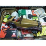 A large quantity of car parts models etc in five boxes