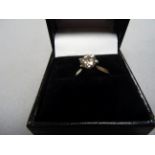 A 14ct white gold single stone diamond ring of 1ct