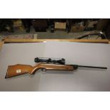 Webley Vulcan .22 break barrel air rifle with telescopic sight