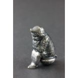 Silver plated vesta case in the form of a small boy