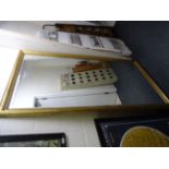 Large gilt framed bevelled edge mirror