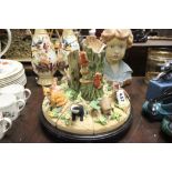 Danbury Mint Fine Porcelain ' Woodland Life ' Carousel Centrepiece