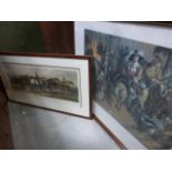 After Henderson pair of framed colour engravings of road scenes,going to the fair and a limited