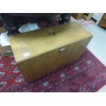 Vintage pine tool box with four internal drawers