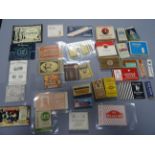 Collection of vintage cigarette packets, fronts etc