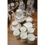 Wedgwood ' Autumn Vine ' Coffee Service comprising Coffee Pot, Milk, Sugar, Six Coffee Cans and