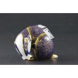 Royal Crown Derby Paperweight of a Badger