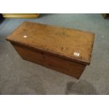 A Victorian elm blanket box