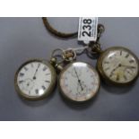 ' Exactima ' Pocket Watch, another Pocket Watch and Stop Watch
