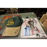 Signed Photo and Australian zoo cap Steve Irwin, crocodile hunter