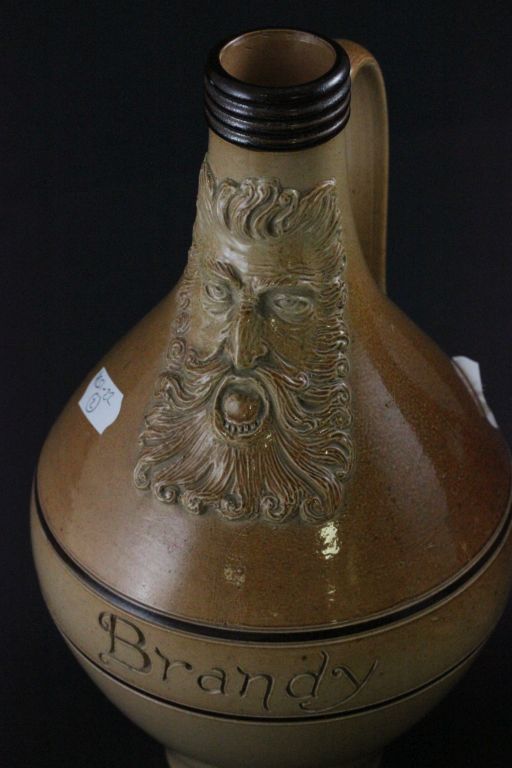 Doulton Lambeth stoneware Brandy & Gin jugs made for John Morlock London - Image 3 of 5