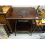 Early 20th century Square Two Tier Table