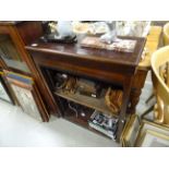 Mahogany Open fronted 2 shelf display cabinet