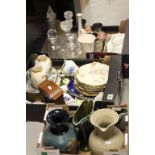 Good Collection of Mixed Ceramics and Glassware including Handpainted Victorian Cabinet Plates,