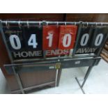 Painted metal Croquet/Bowls scoreboard with flip over score cards