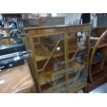 Early 20th century Mahogany Display Cabinet with twin Astragel Doors