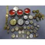 Collection of Watch Movements, Cases and some Military Buttons