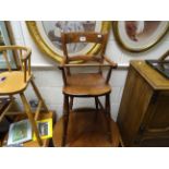 Victorian Elm Seated Child's High Chair