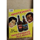 Original Retro Advertising Sign ' Whiteways, for us it's Whiteways Allways '