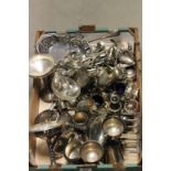 Collection of Silver Plate including Condiments, Goblets and Cutlery