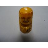 Bone netsuke of a wise man