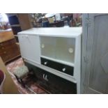 Retro kitchen unit, with three top sections above two cupboard doors