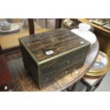 Antique Victorian coromandal brass bound dressing case by Asprey