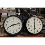 Smiths Circular Office / Factory Clock in Bakelite Case together with another similar Clock