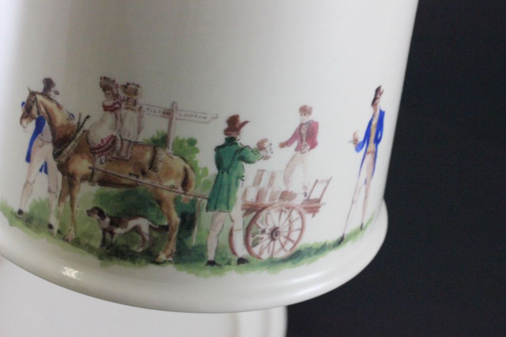 Fortnum & Mason Ceramic Cheese Dish & Cover decorated with Georgian Country Scenes - Image 3 of 4