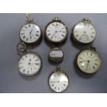 Five Silver Cased Pocket Watches