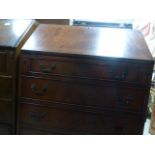 Mahogany Bureau, the front dropping to reveal fitted interior including Tambour Fronted Compartment