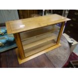 Vintage light oak shop display case