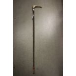 Childs horn handle & London silver collar Callow & Son of London riding crop