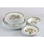 Collection of Portmeirion Botanic Garden pattern dinnerware to include five dinner plates