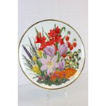 Twelve Horticultural Society boxed collectors plates by Wedgewood