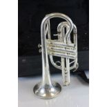 Cased silver plated Cornet marked JP 71S