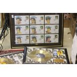 Elvis Presley - Two Framed and Glazed Limited Edition 24ct Gold Coated Discs ' GI Blues ' 92/1500