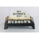 Cast Iron Hudson's Soap Dog's Bowl ' Drink Puppy Drink '