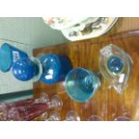 Four items of Mdina glass to include a decanter