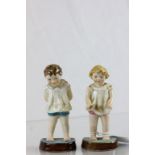 Pair of Worcester figures by F.G Doughty, 2913 Tommy & 2915 Joan